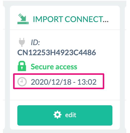 Fecha de sincronización del conector